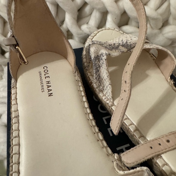 Cole Haan espadrille sandals in light snake print - Picture 4 of 6